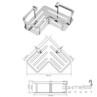 Угловая полочка Bemeta Cytro 146208092 хром