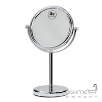 Двухстороннее настольное косметическое зеркало с трехкратным увеличением Bemeta 112201252 хром