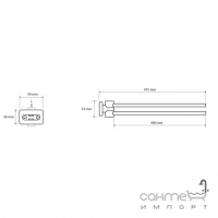 Держатель для полотенец двойной поворотный 47 см Bemeta Niki 153104191 хром