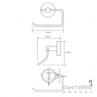 Подвесной держатель для туалетной бумаги Bemeta Neo 104112045 матовая сталь