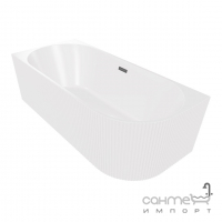 Акрилова ванна лівостороння з рифленим бортом Besco Denaya 1700x780 біла