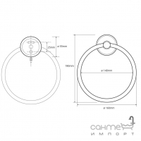 Кольцо для полотенец Bemeta Trend-I 104104068 хром/белый