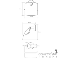 Тримач для туалетного паперу з кришкою Bemeta Hematit 159112012 графіт