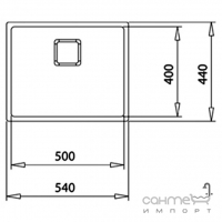 Прямоугольная кухонная мойка Teka FlexLinea RS15 50.40 M-XT 1C 115000046 нерж. сталь микротекстура