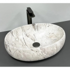 Овальна раковина на стільницю VBI Veneto Stone VBI-012803 сірий камінь
