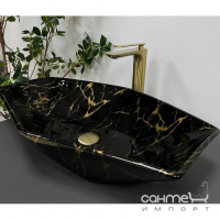 Раковина на столешницу VBI Venezia Marble Black VBI-012405 черный мрамор