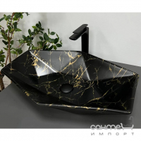 Раковина на столешницу VBI Venezia Marble Black Matt VBI-012406 черный мрамор