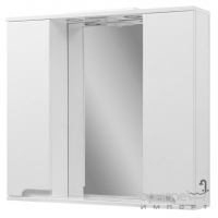 Зеркало с полочкой, двумя шкафчиками и LED-подсветкой Mirater Верона 80 белое 