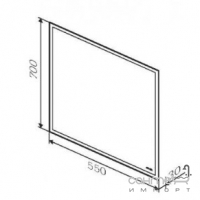 Прямокутне дзеркало з LED-підсвічуванням AM.PM X-Joy M85MOX10551WG38