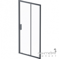 Душові двері в нішу AM.PM Gem W90UG-100-1S-195BT профіль чорний матовий/прозоре скло