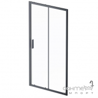 Душові двері в нішу AM.PM Gem W90UG-110-1S-195BT профіль чорний матовий/прозоре скло