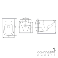 Безободковый подвесной унитаз с сидением softclose AM.PM X-Joy FlashClean CXA1700SC белый