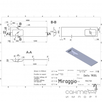 Мебельная раковина-столешница Miraggio Della 1900 L Mirasoft белая матовая