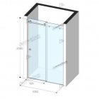 Душевая дверь в нишу Weston WDS 6 1050x2000 хром/прозрачное стекло, круглая ручка