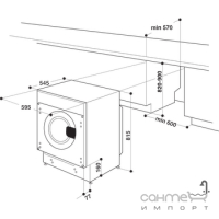 Встраиваемая стирально-сушильная машина Whirpool BIWDWG75148EU