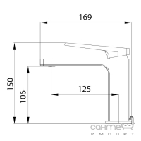 Змішувач для раковини Qtap Gemini Loop QTGEM2701CRM45699 хром