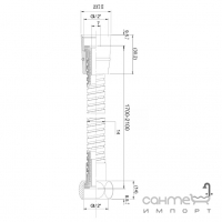 Душевой шланг растягивающий 1700-2100 мм Imprese f03600101SC хром