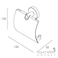 Держатель для туалетной бумаги с крышкой Imprese Skala 141275 хром