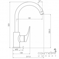 Смеситель для кухни Imprese Perla f03408001CA хром