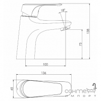 Змішувач для раковини Imprese Orlik f03509401CA хром