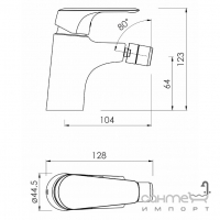 Смеситель для биде Imprese Orlik f03109401CA хром