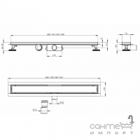 Линейный душевой трап Imprese i-Flow SS 70 d44700S13 нержавеющая сталь, решетка под плитку