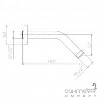 Настенный кронштейн для верхнего душа Imprese SH01 хром