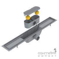Линейный душевой трап Imprese 70 d44700T нержавеющая сталь, решетка под плитку