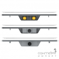 Линейный душевой трап Imprese 70 d44700T нержавеющая сталь, решетка под плитку