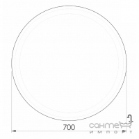 Круглое зеркало с LED-подсветкой RJ RJMI000-2570/02