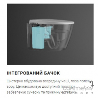 Безободковий підвісний унітаз із вбудованим бачком та сидінням softclose Roca Avant In-Tank A80336NS0H білий