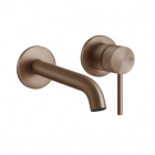 Смеситель для раковины скрытого монтажа Gessi 316 Meccanica 54286-708 Copper Brushed PVD медь браш, излив 21 см