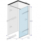 Душова перегородка Weston 900x2000x1000 хром/прозоре скло, тримач прямокутний 90