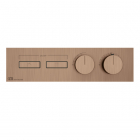 Змішувач-термостат прихованого монтажу на два споживачі Gessi Hi-Fi Linear 63012708 Copper Brushed PVD мідь браш