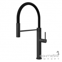 Змішувач для кухні з гнучким виливом Gessi 316 Kitchen Meccanica Black XL 60012299 матовий чорний