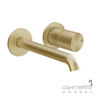 Смеситель для раковины скрытого монтажа Gessi Habito 70088727 Brass Brushed PVD латунь браш, излив 21 см