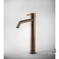 Смеситель для раковины высокий Gessi 316 Meccanica 54206-726 Warm Bronze Brush теплая бронза браш