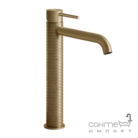 Смеситель для раковины высокий Gessi 316 Meccanica 54206-726 Warm Bronze Brush теплая бронза браш