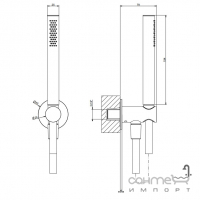 Душевой гарнитур скрытого монтажа Gessi 316 54023-708 Copper Brushed PVD медь браш