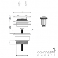 Донний клапан Gessi 54599-708 Copper Brushed PVD мідь браш