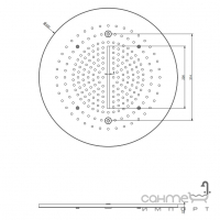 Круглый верхний потолочный душ с тремя режимами потока воды Gessi Minimali 57975-708 Copper Brushed PVD медь браш