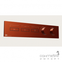 Змішувач-термостат прихованого монтажу на три споживачі Gessi Hi-Fi Linear 63014708 Copper Brushed PVD мідь браш