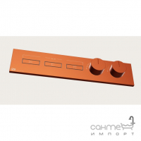 Смеситель-термостат скрытого монтажа на три потребителя Gessi Hi-Fi Linear 63014708 Copper Brushed PVD медь браш 