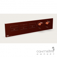 Смеситель-термостат скрытого монтажа на три потребителя Gessi Hi-Fi Linear 63014708 Copper Brushed PVD медь браш 