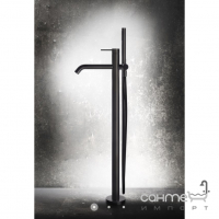 Напольный смеситель для ванны Gessi 316 54028-707 Black Metal Brushed PVD черный метал браш