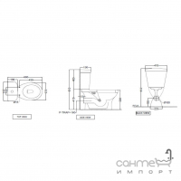 Унітаз-компакт із сидінням softclose Jaquar Continental CNS-WHT-751P180SPPZ білий