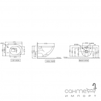 Безободковый подвесной унитаз с сидением softclose Jaquar Continental CNS-WHT-963UFSM белый