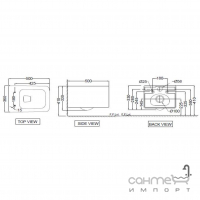 Безободковый подвесной унитаз с сидением softclose slim Jaquar Kubix Rimless KUS-WHM-35953BIUFSM белый матовый