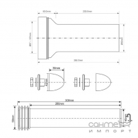 Монтажный набор для сливной инсталляции McAlpine FPKIT-2