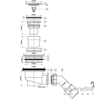 Сифон для душевого поддона McAlpine HC27CLCP хром